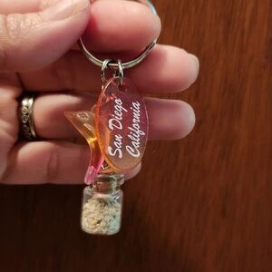 San Diego California Keychain with Sand Vial